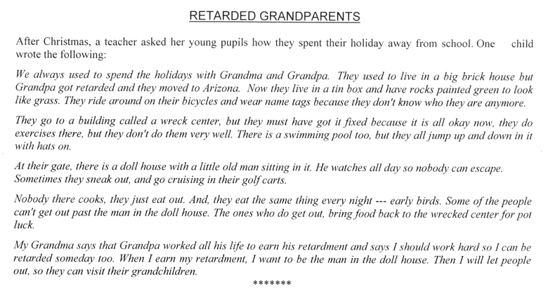 Retarded Grandparents